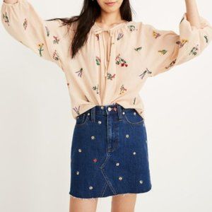 Madewell Confetti Floral Denim Miniskirt